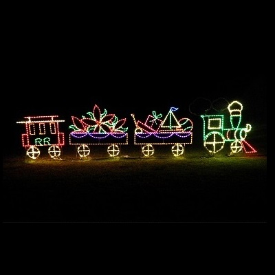Christmastopia.com Santa Claus Train Animated Wheels LED Lighted Outdoor Christmas Lawn Decoration