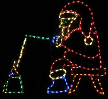 Christmastopia.com Santa Claus Fishing Animated LED Lighted Outdoor Lawn Decoration