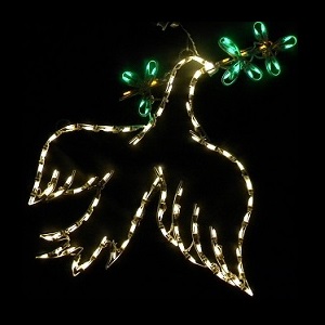 Christmastopia.com Dove with Olive Branch LED Lighted Outdoor Lawn Decoration