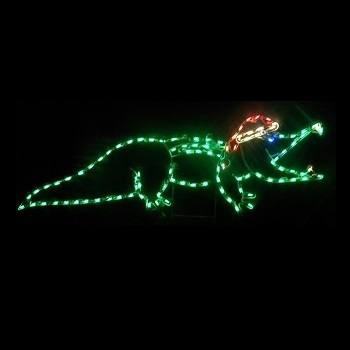 Christmastopia.com Alligator with Santa Hat LED Lighted Outdoor Christmas Decoration