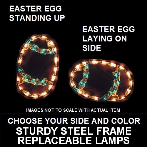 Christmastopia.com Easter Egg Pick Your Color! Pick Your Style! LED Lighted Easter Decoration