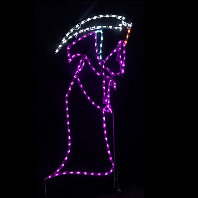 Christmastopia.com Grim Reaper with Scythe LED Lighted Outdoor Halloween Decoration