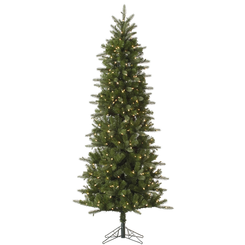 5.5 Foot Carolina Pencil Spruce Artificial Christmas Tree 250 DuraLit Incandescent Clear Mini Lights