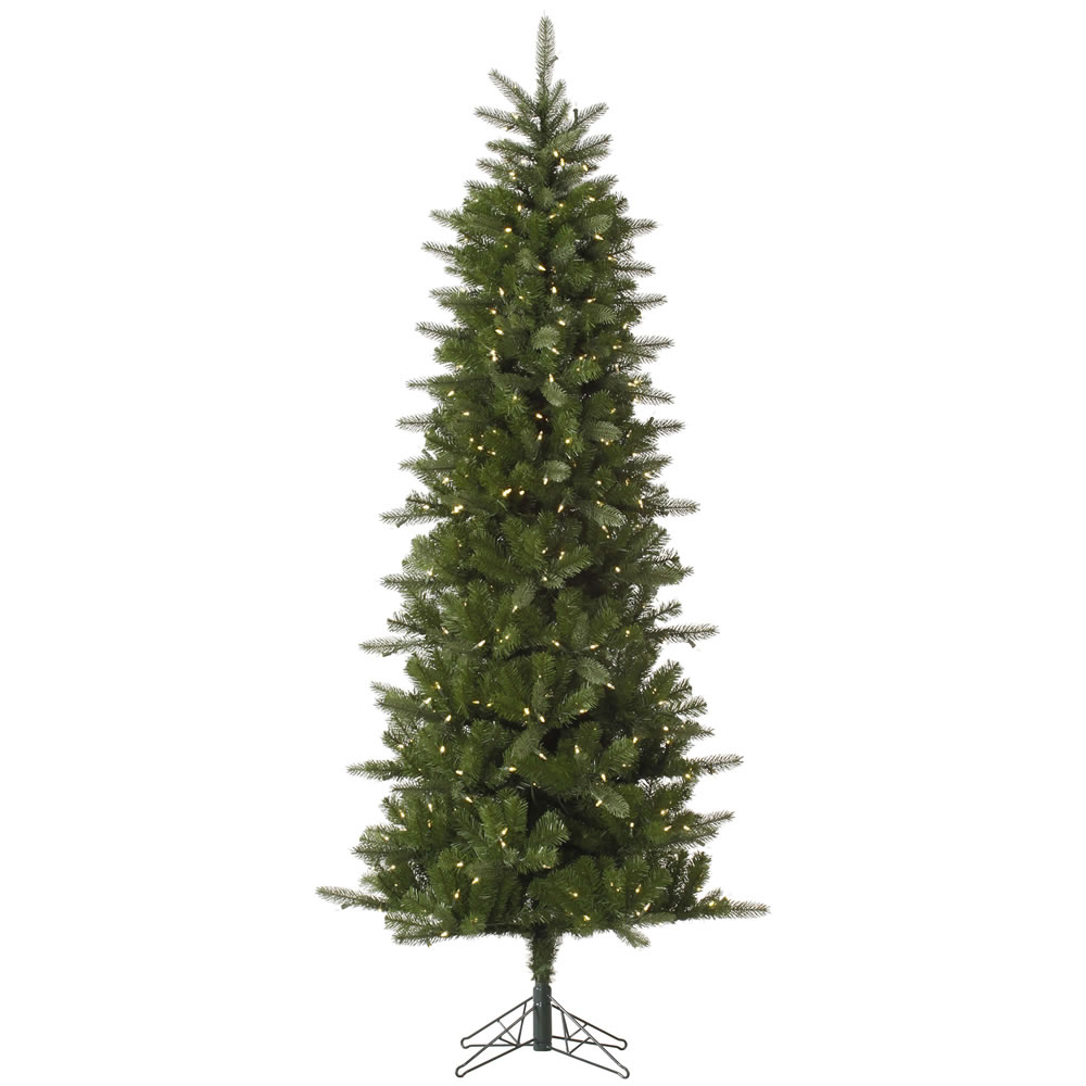 5.5 Foot Carolina Pencil Spruce Artificial Christmas Tree 250 DuraLit LED M5 Italian Warm White Mini Lights