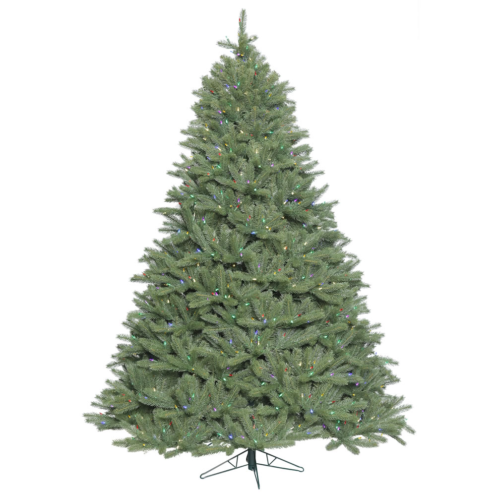 5.5 Foot Colorado Spruce Wide Body Artificial Christmas Tree 550 DuraLit Incandescent Multi Color Mini Lights