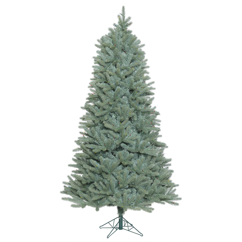 7.5 Foot Colorado Blue Spruce Slim Artificial Christmas Tree Unlit
