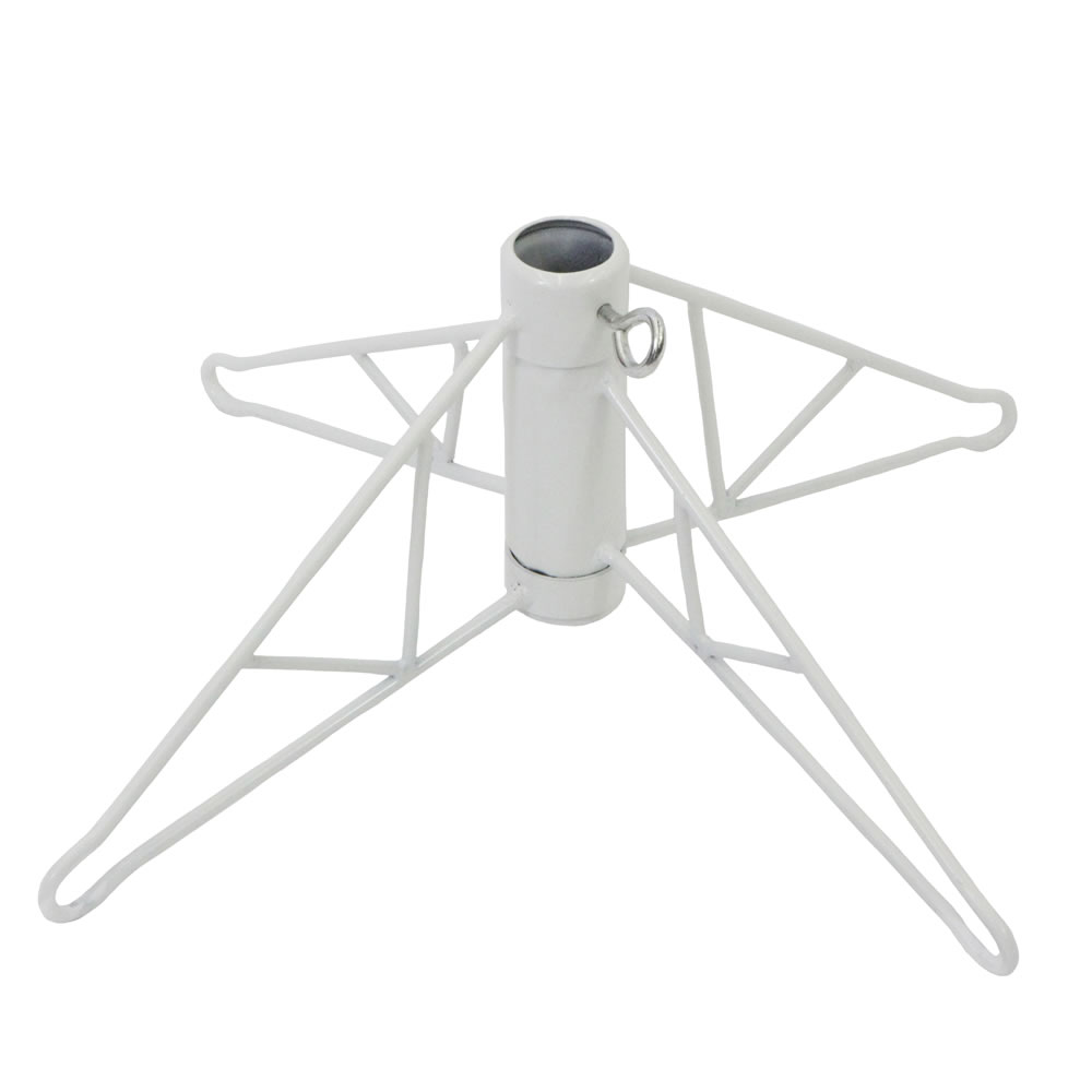 Christmastopia.com - 17 Inch White Folding Metal Artificial Christmas Tree Stand 4 to 4.5 Foot Tree
