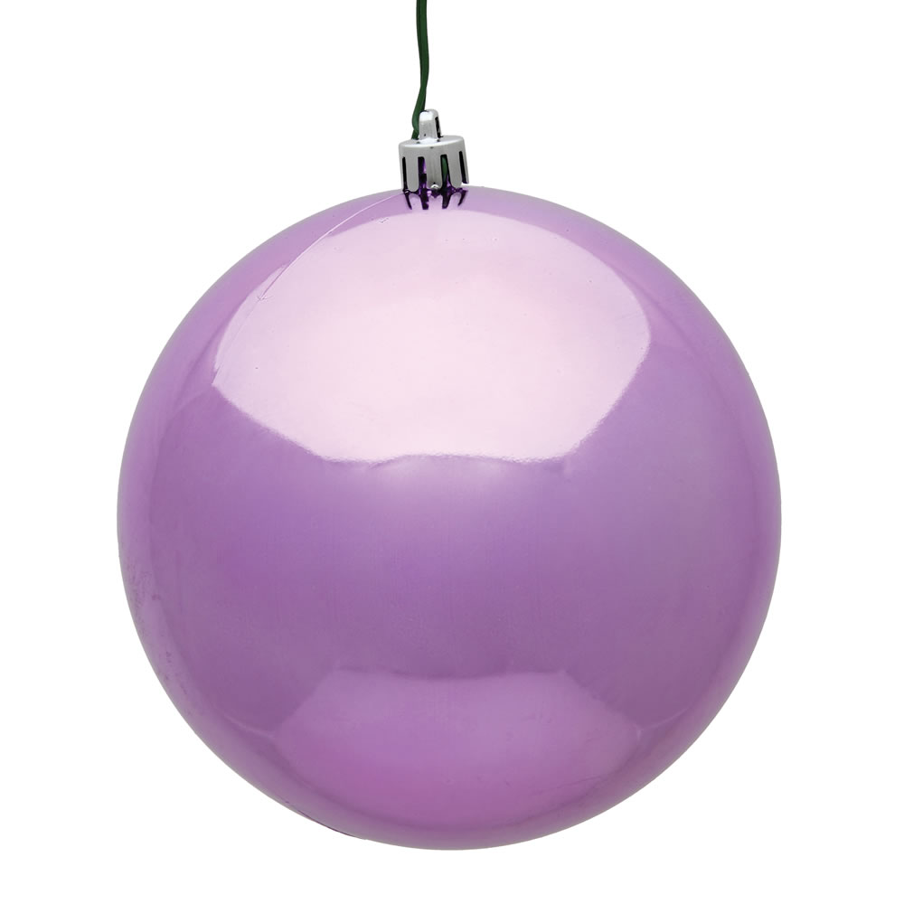 15.75 Inch Orchid Pink Shiny Round Christmas Ball Ornament Shatterproof UV
