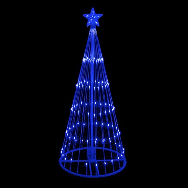 Christmastopia.com - 6 Foot Christmas Light Show Tree 200 LED M5 Italian Blue Mini Lights