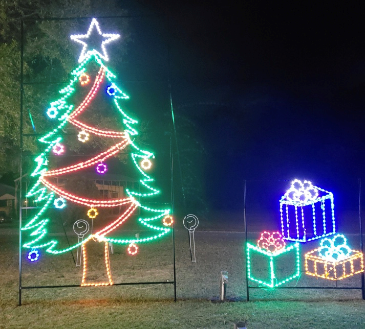 Christmastopia.com Christmas Tree with Gifts LED Lighted Outdoor Commercial Christmas Scene
