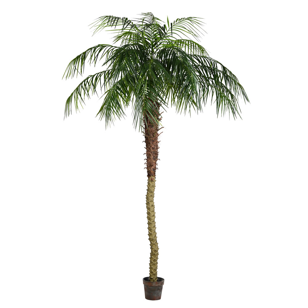 8 Foot Green Phoenix Artificial Potted Palm Tree Unlit