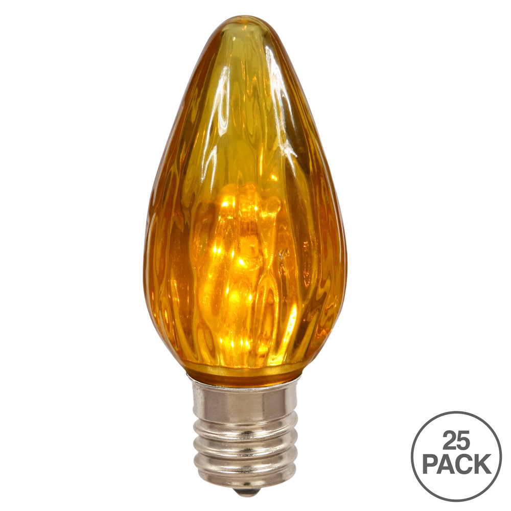Christmastopia.com 25 LED F15 Amber Flame Retrofit E26 Socket Replacement Bulbs