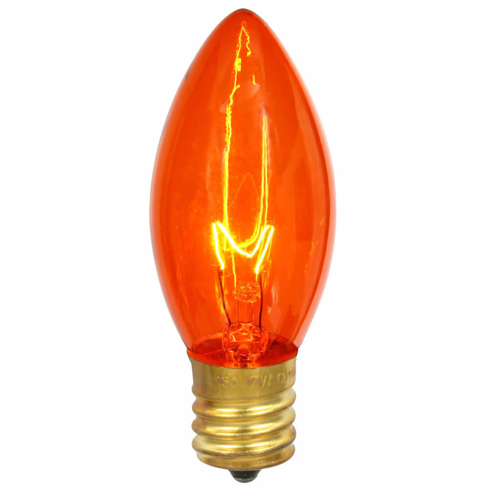 Christmastopia.com 25 Incandescent C9 Amber Transparent E17 Socket Christmas Replacement Bulbs