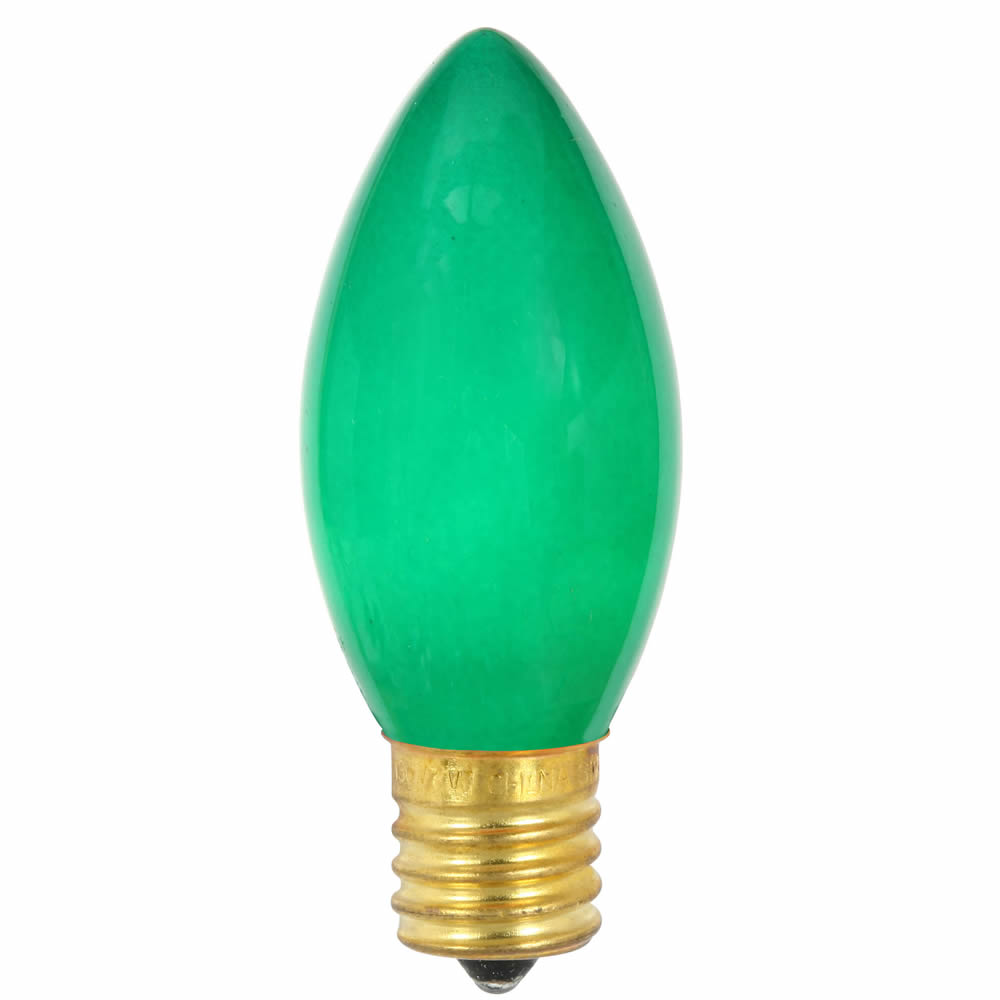 Christmastopia.com 25 Incandescent C9 Green Ceramic E17 Socket Christmas Replacement Bulbs