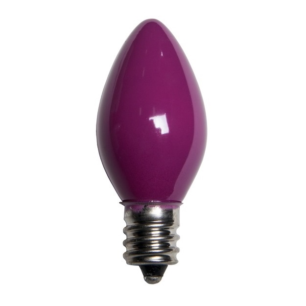 Christmastopia.com 25 Incandescent C9 Purple Ceramic Retrofit E17 Socket Christmas Replacement Bulbs