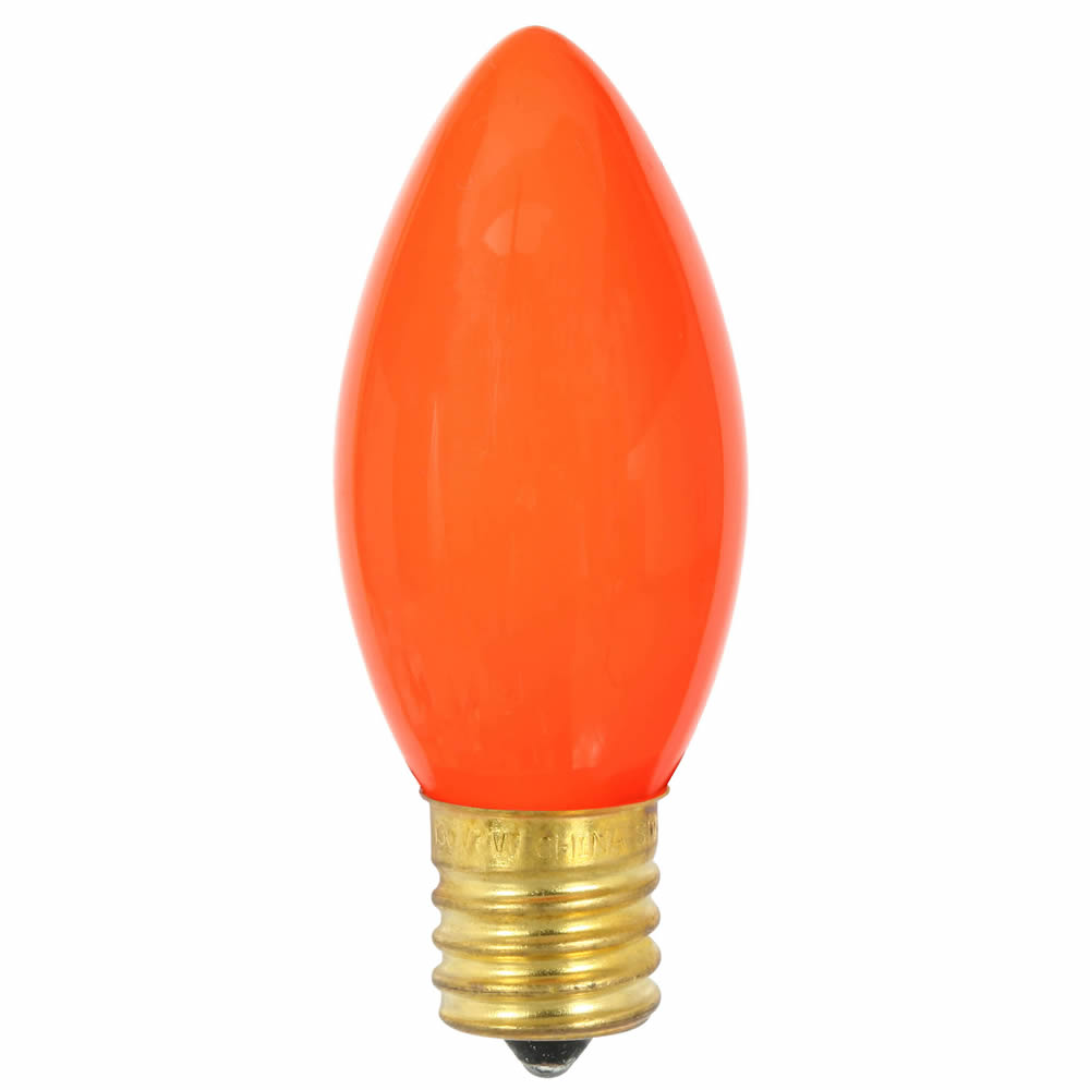 Christmastopia.com 25 Incandescent C9 Orange Ceramic E17 Socket Christmas Replacement Bulbs