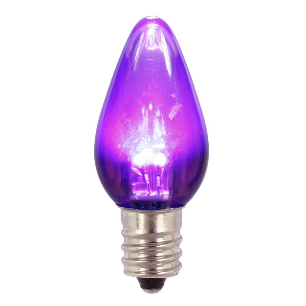 Christmastopia.com 25 C7 LED Purple Twinkle Transparent Retrofit C7 E12 Socket Halloween Night Light Replacement Bulbs