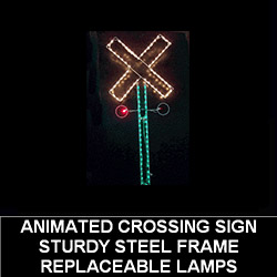 Christmastopia.com Railroad Crossing Sign LED Lighted Outdoor Christmas Decoration