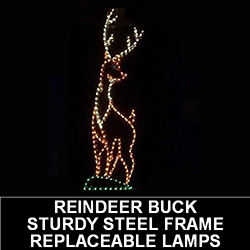 Christmastopia.com Reindeer Buck LED Lighted Outdoor Lawn Decoration