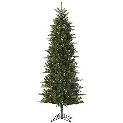 5.5 Foot Carolina Pencil Spruce Artificial Christmas Tree 250 LED Multi Lights