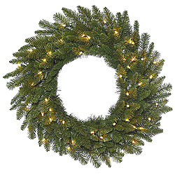 Christmastopia.com 30 Inch Durango Spruce Wreath 50 DuraLit Clear Lights