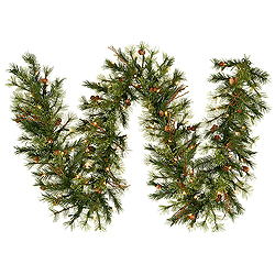 Christmastopia.com - 9 Foot Mixed Country Garland 70 Clear Lights