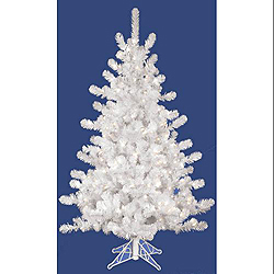 Christmastopia.com 3 Foot Crystal White Artificial Christmas Tree 50 DuraLit Clear Lights