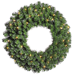Christmastopia.com - 20 Inch Douglas Wreath 50 DuraLit Clear Lights