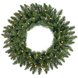 Christmastopia.com 24 Inch Camdon Fir Artificial Christmas Wreath 50 LED Warm White Lights