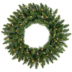 30 Inch Camdon Fir Wreath 50 LED Multi Lights