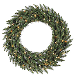 36 Inch Camdon Fir Wreath 100 LED Warm White Lights