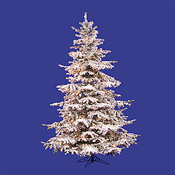 10 Foot Flocked Sierra Fir Artificial Christmas Tree Unlit
