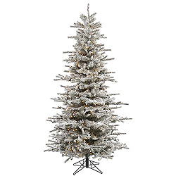 Christmastopia.com 4.5 Foot Flocked Slim Sierra Artificial Christmas Tree 250 Clear Lights