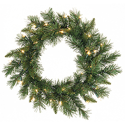 Christmastopia.com 18 Inch Imperial Pine Wreath 35 Clear Lights