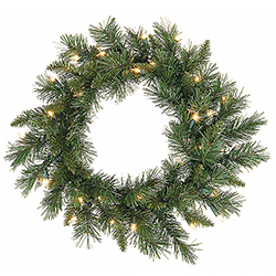 24 Inch Imperial Wreath 50 Clear Lights