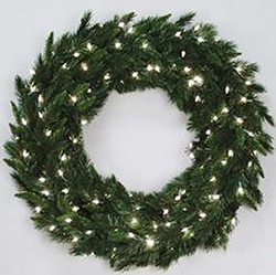 36 Inch Imperial Pine Wreath 100 DuraLit Clear Lights