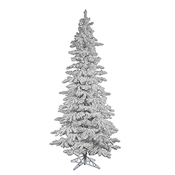 Christmastopia.com - 10 Foot Flocked White Slim Artificial Christmas Tree Unlit