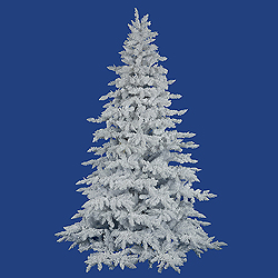 14 Foot Flocked White Spruce Artificial Christmas Tree Unlit