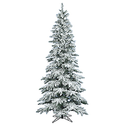 10 Foot Flocked Slim Utica Fir Artificial Christmas Tree Unlit