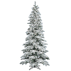 Christmastopia.com 12 Foot Flocked Slim Utica Fir Artificial Christmas Tree 1150 LED Warm White Lights