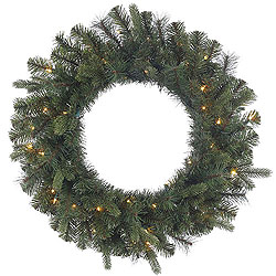 Christmastopia.com 24 Inch Classic Mixed Pine Wreath 35 Clear Lights