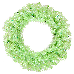 Christmastopia.com - 24 Inch Chartruese Wreath 50 Green Lights