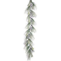 6 Foot Frosted Norway Pine Garland