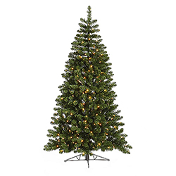 Christmastopia.com 9.5 Foot Grand Teton Half Artificial Christmas Tree 450 LED Warm White Lights