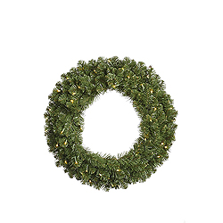 48 Inch Teton Double Sided Wreath 400 DuraLit Clear Lights