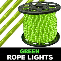 150 Foot Green Rope Lights 2 Foot Increments