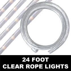 Christmastopia.com Clear Rope Lights 24 Foot