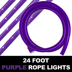 Christmastopia.com - Purple Rope Lights 24 Foot