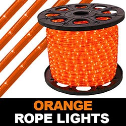 150 Foot Orange Rope Lights 4 Inch Segments