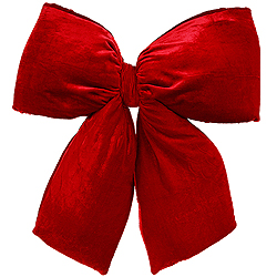 27 Inch Red Velvet Structured Bow